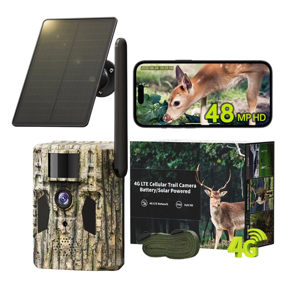 Conico 48MP Wireless Solar 4G LTE Cellular Trail Camera