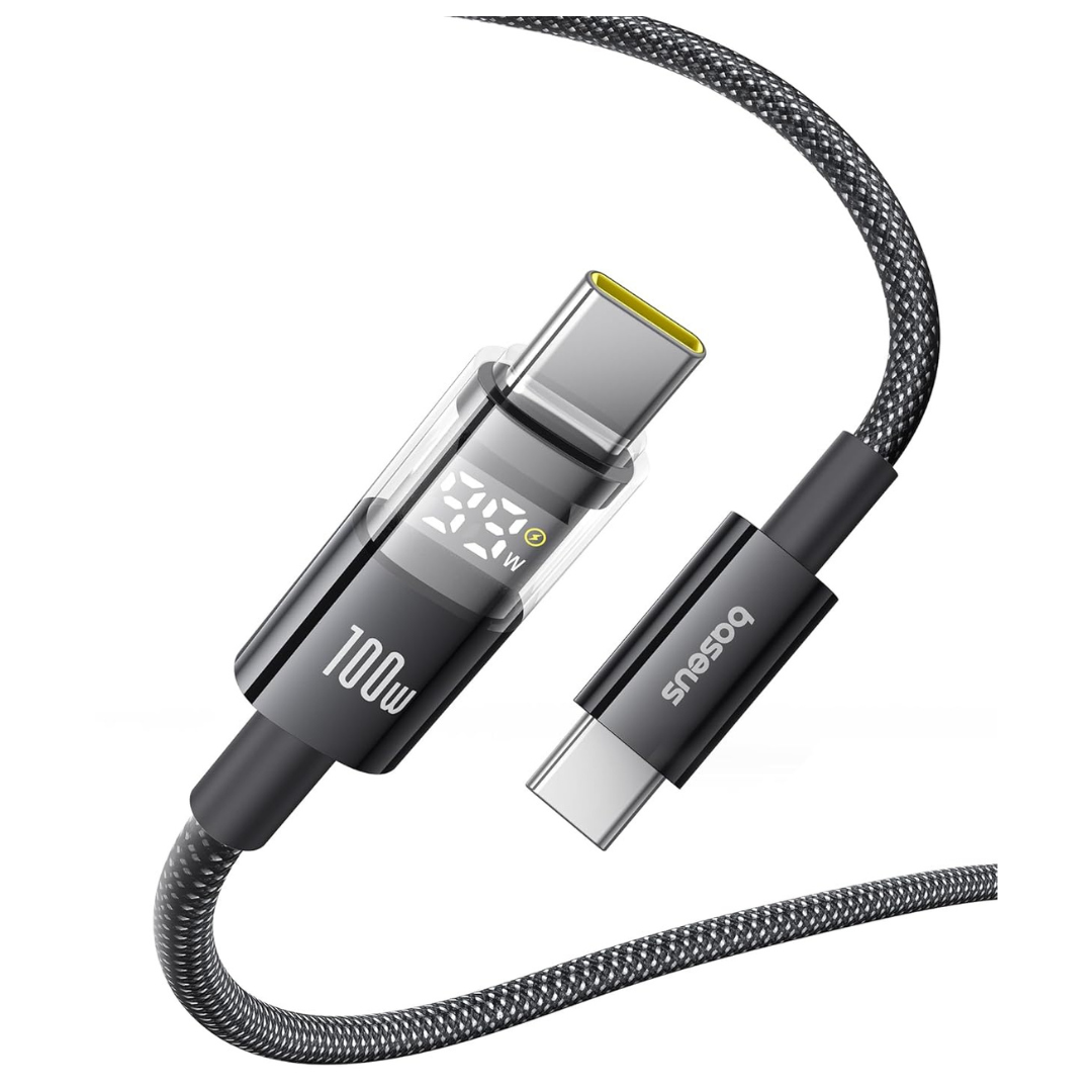Baseus 100W 5A Fast Charging USB-C Cable With LED Display