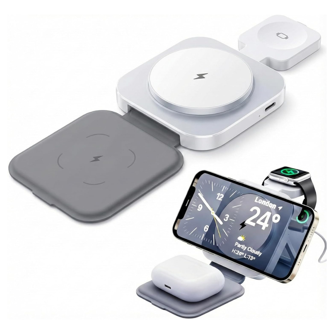 3 In 1 Upgraded Foldable Wireless Charging Station