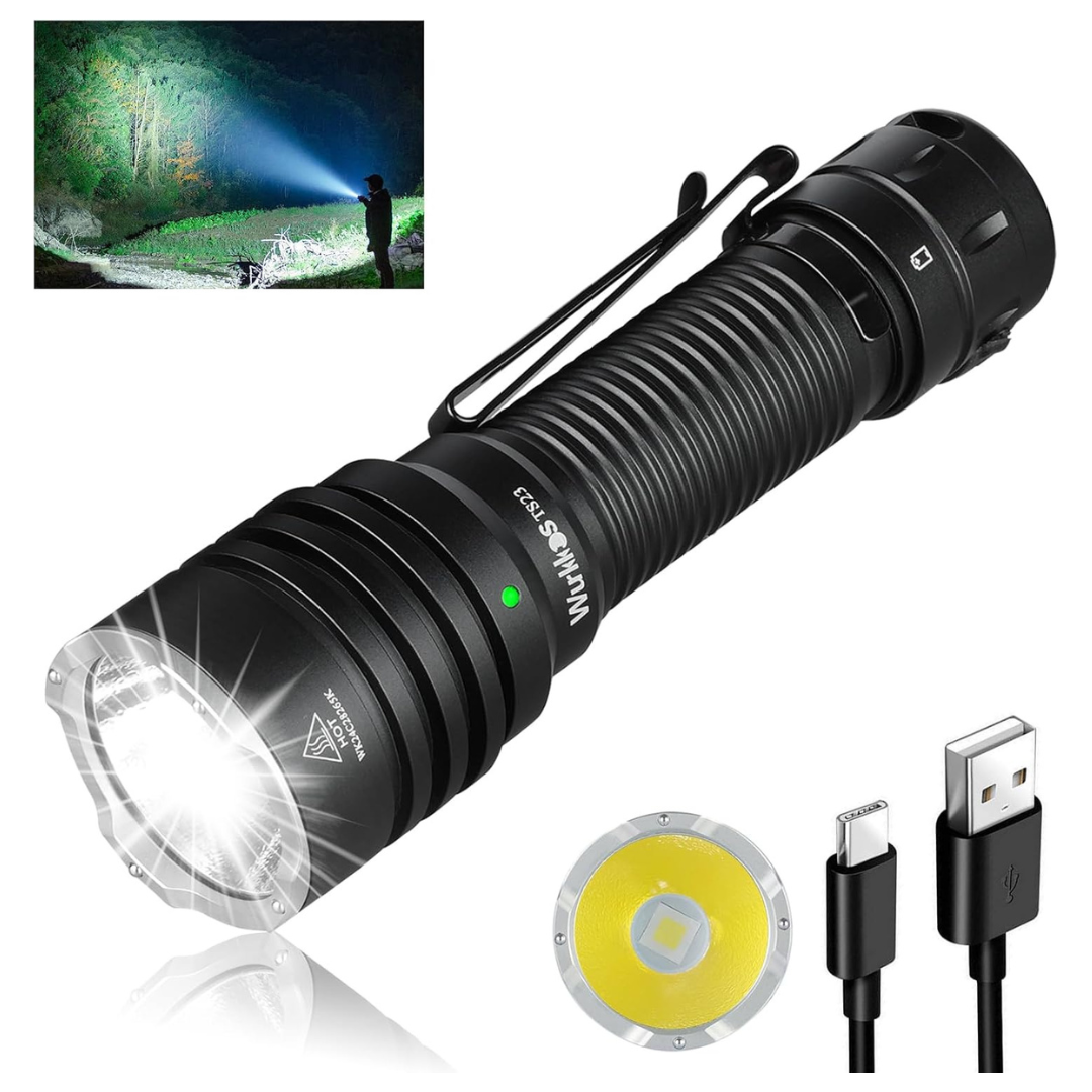 Wurkkos TS23 5000 High Lumens Rechargeable Tactical Flashlight