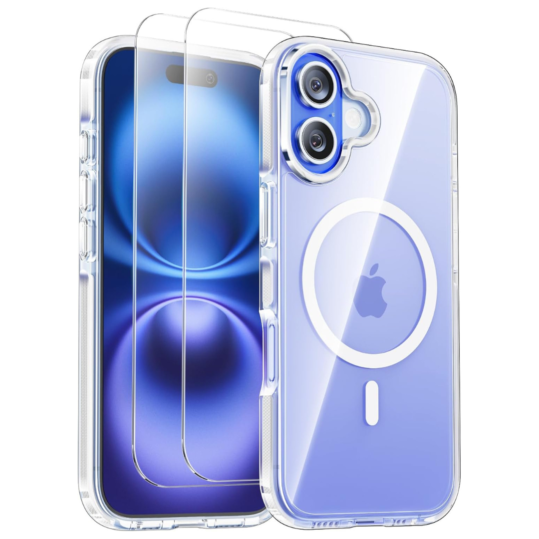 Magnetic Clear Case With 2 Screen Protectors