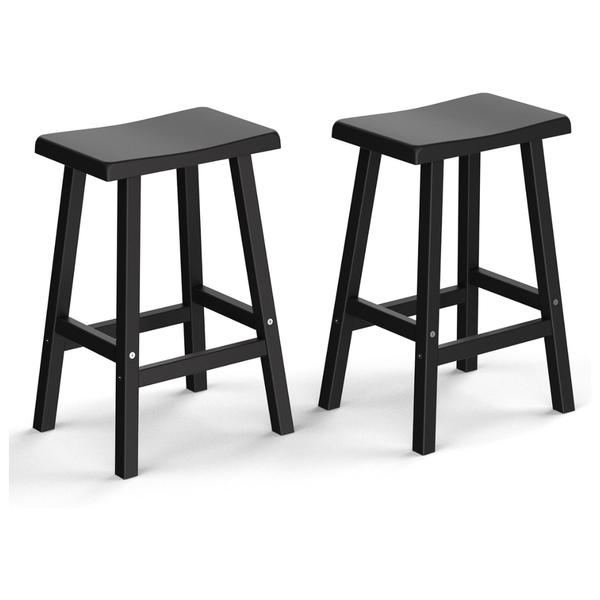 2-Pack 29" Outdoor Bar Stools Wth All-Weather Patio & Counter Seating