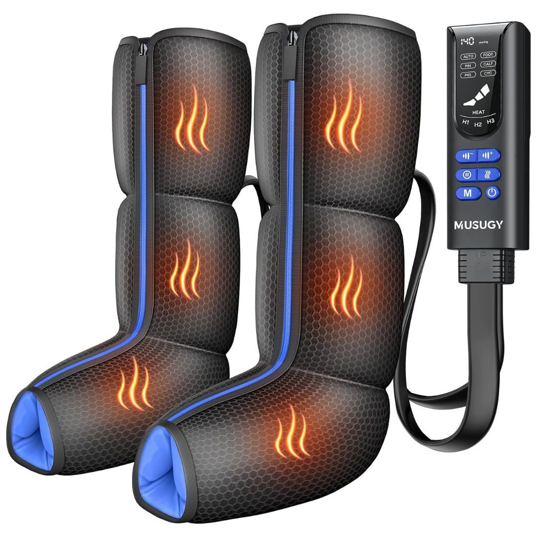 Musugy Heated Air Compression Foot & Calf Leg Massager