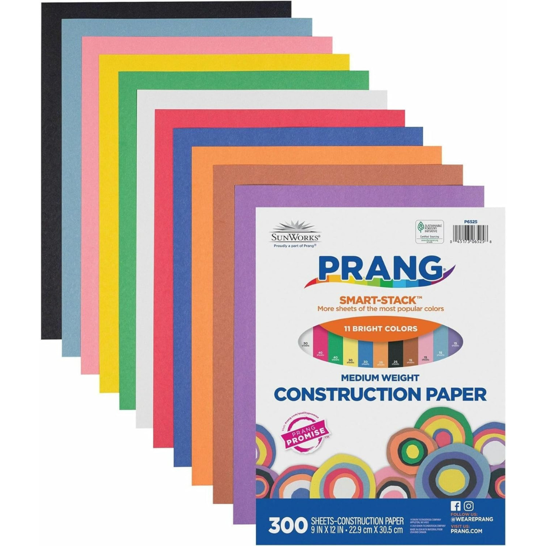 300-Count SunWorks 6525 Construction Paper Smart-Stack, (9 x 12)