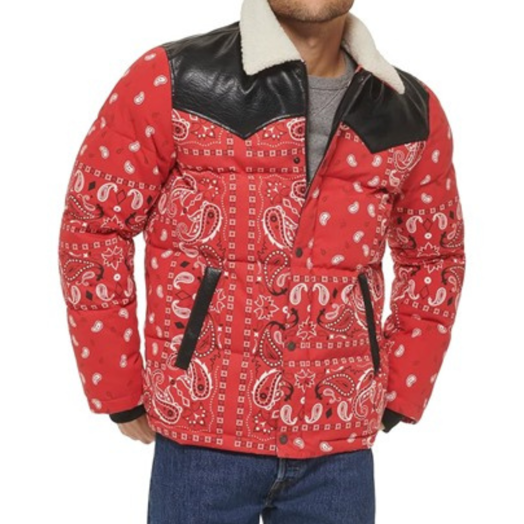 Levi's Men's Out West Mixed Media Puffer Vest