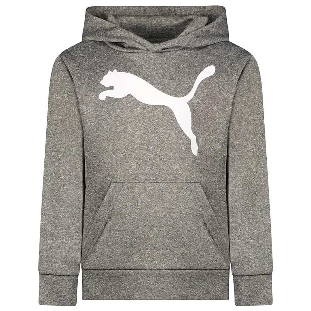 PUMA Boys' Logo Large Front Pocket Pullover Hoodie