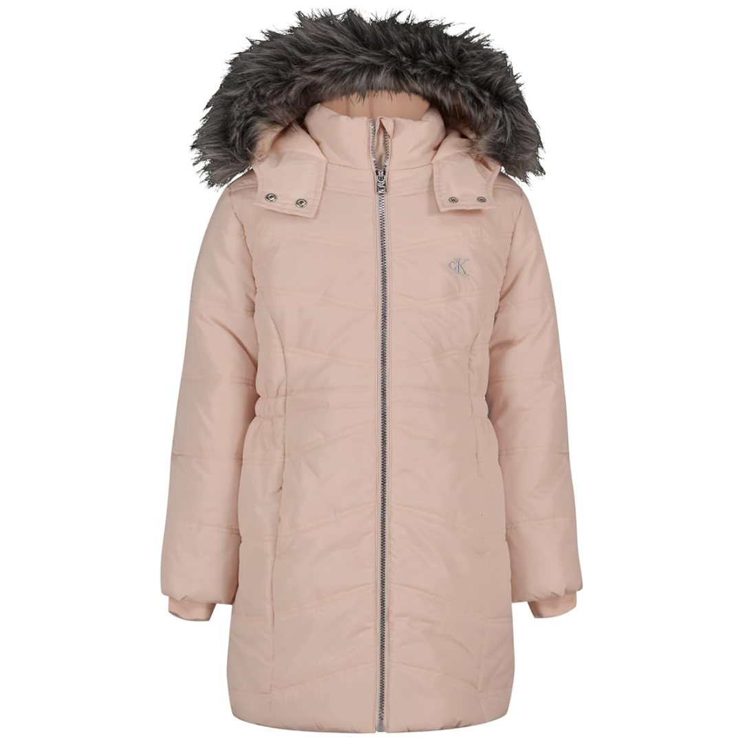 Calvin Klein Girls' Hooded Winter Puffer Jacket