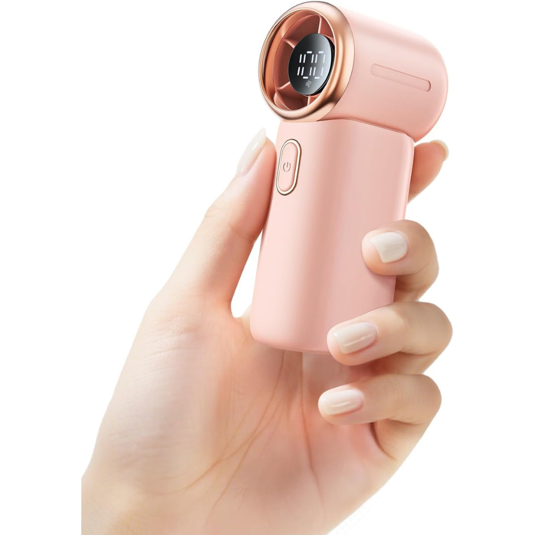 100-Speed Handheld Turbo Fan with Rechargeable Cooling
