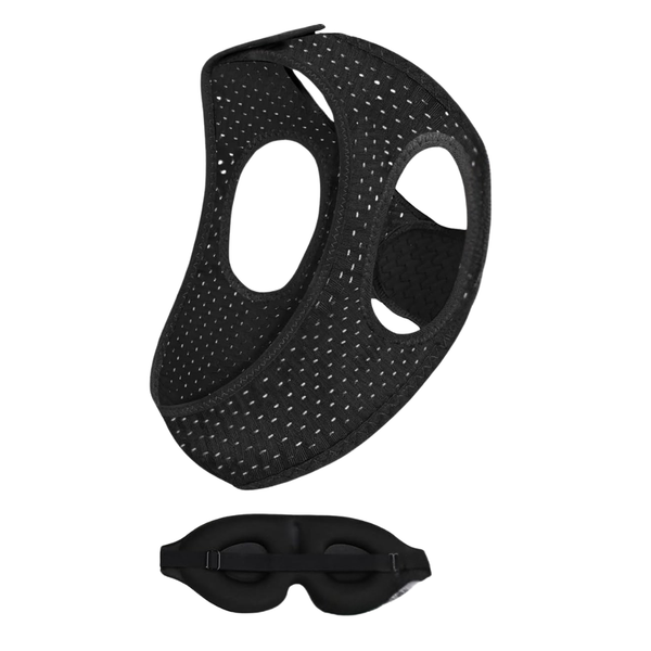 Air Blow Adjustable Anti-Snoring Chin Strap