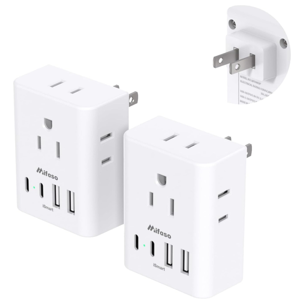 2-Pack 8-in-1 Japan Travel Plug Adapter