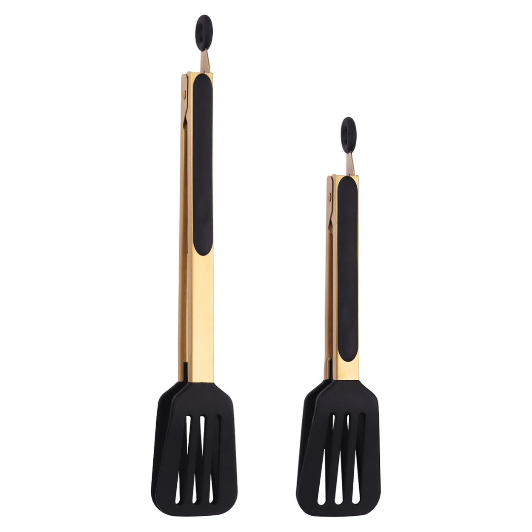 2-Piece 9" & 12" Silicone Tip Kitchen Tongs Set