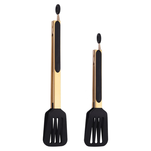 2-Piece 9" & 12" Silicone Tip Kitchen Tongs Set