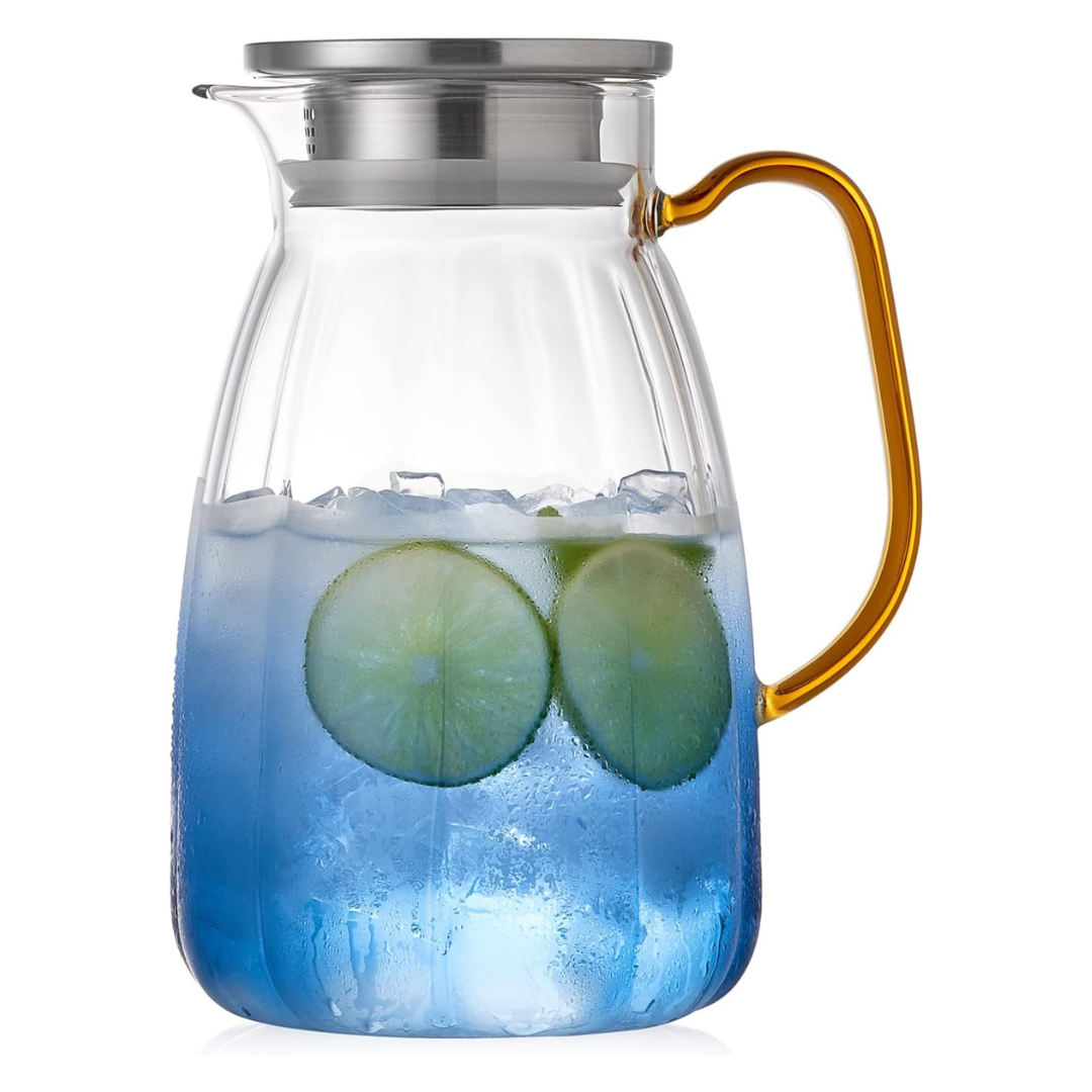 68oz / 2L Glass Pitcher With Lid And Spout