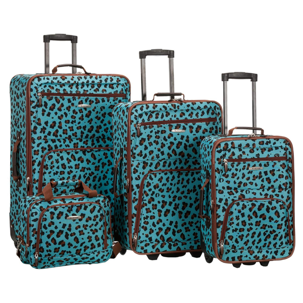 4-Piece Rockland Jungle Softside Upright Luggage Set (14"/29"/24"/28")