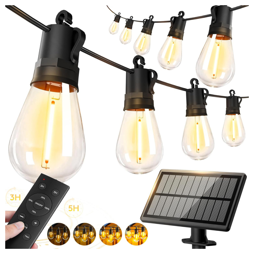 50ft Solar Powered LED Lights