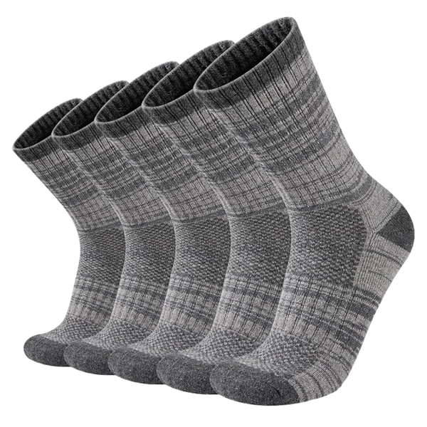 5-Pairs Men's Merino Thermal Crew Socks