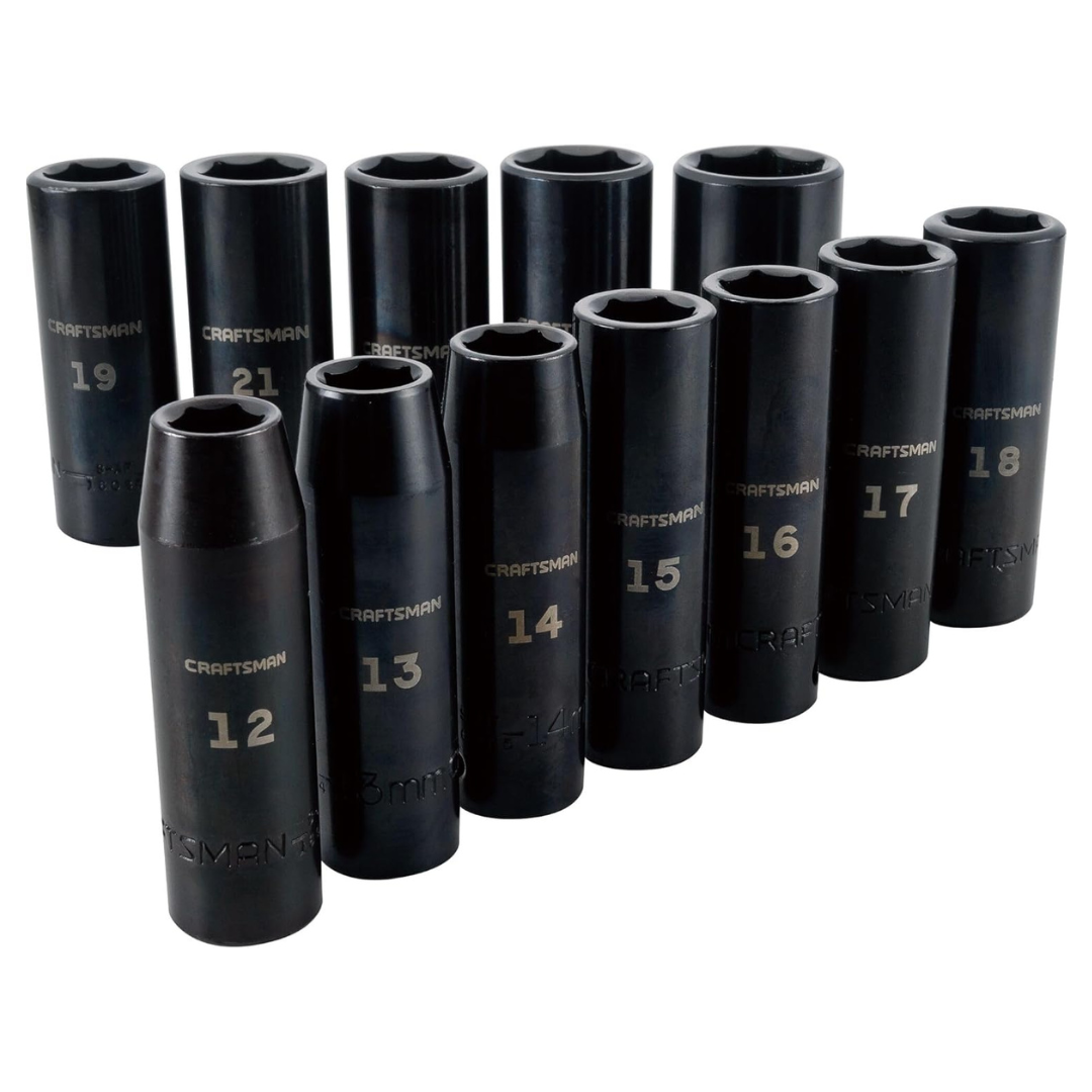 12-Piece CRAFTSMAN Impact Metric 1/2" Drive Socket Set