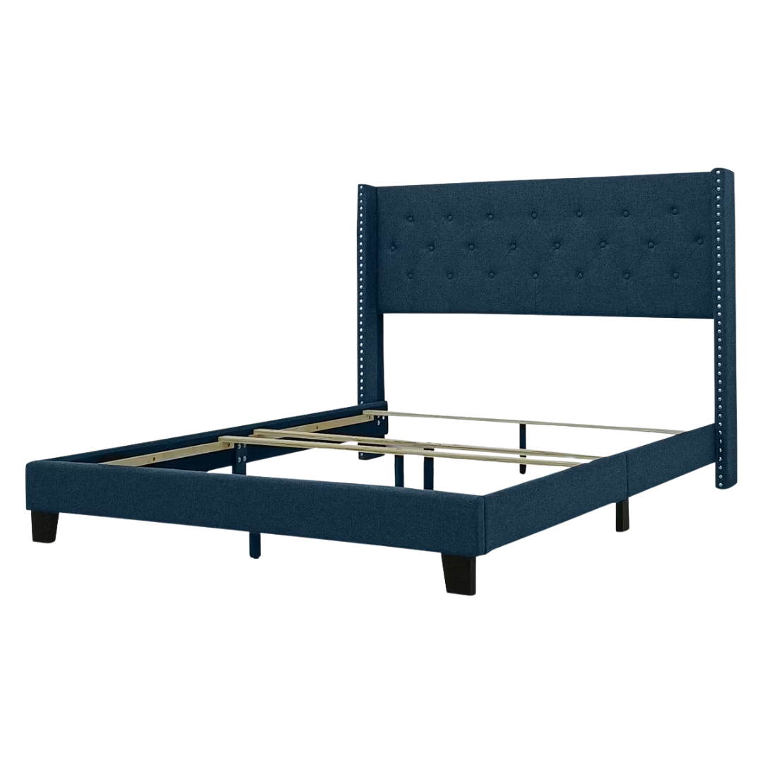 Home Design King Size Homer Panel Bed (Denim Blue)
