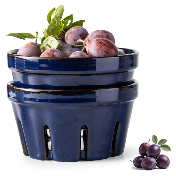 Set of 2 5.8 Inch Round Fruit Storage Container