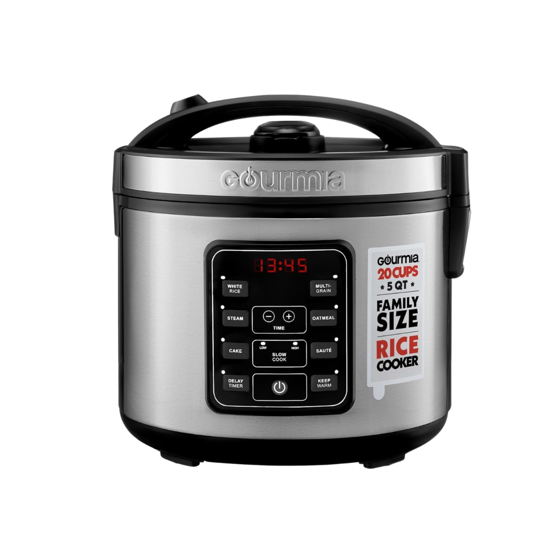 5-Quart Gourmia 8-Presets Rice Cooker & Steamer