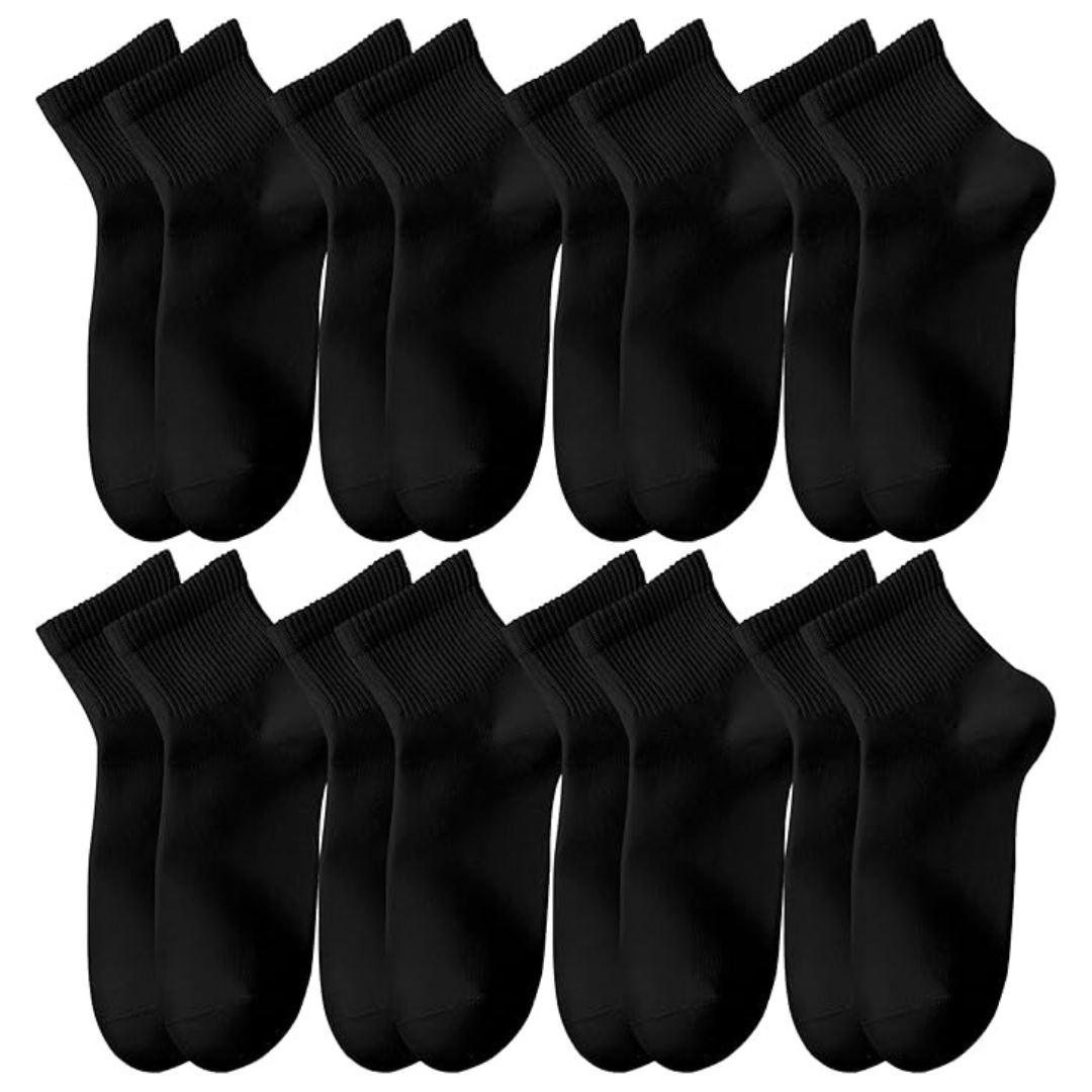 8-Pairs Women's Thin Cotton Athletic Casual Crew Ankle Socks (Various)