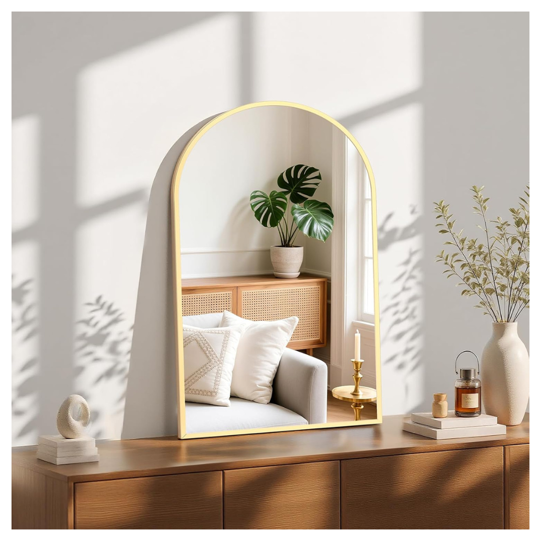 22X30" Arched Wall-Mounted Bathroom Mirror