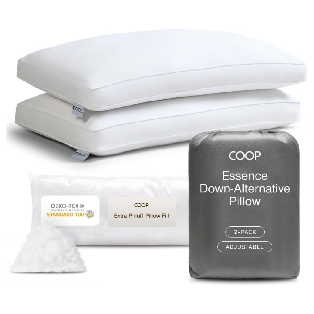 Set Of 2 Coop Home Goods King Size Essence Down Alternative Pillow