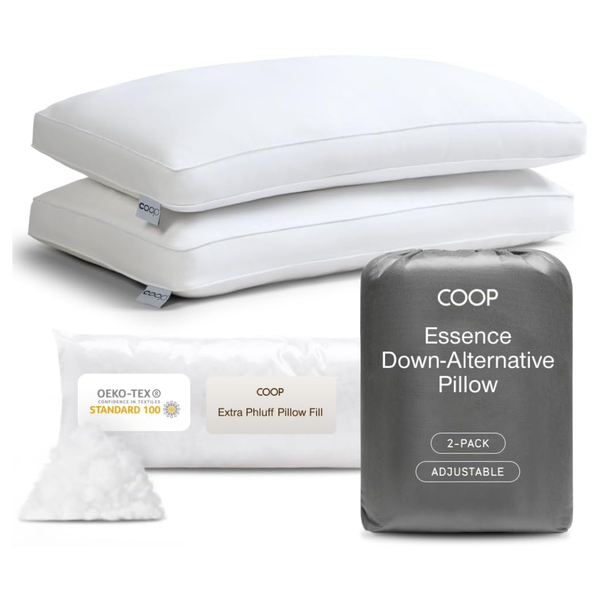 Set Of 2 Coop Home Goods King Size Essence Down Alternative Pillow