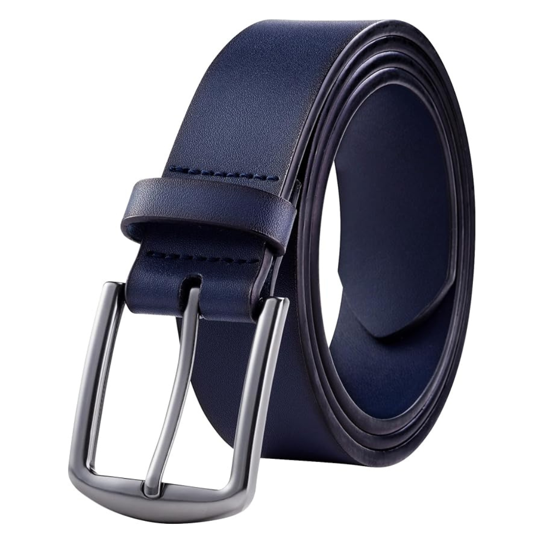 Men's Leather Dress Belt (Boston Blue, 30 US)