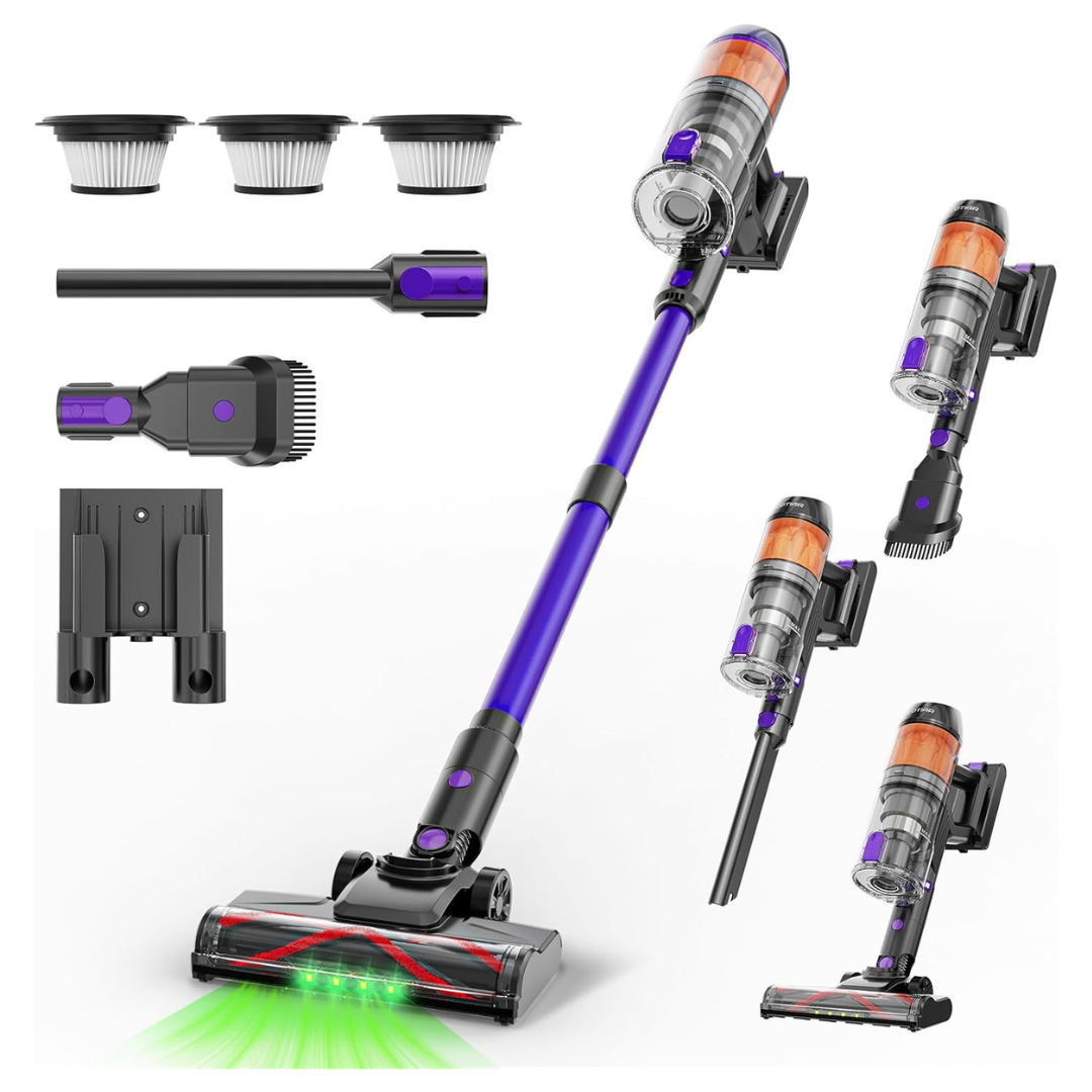 Cordless Powerful Stick Vacuum Cleaner With Light