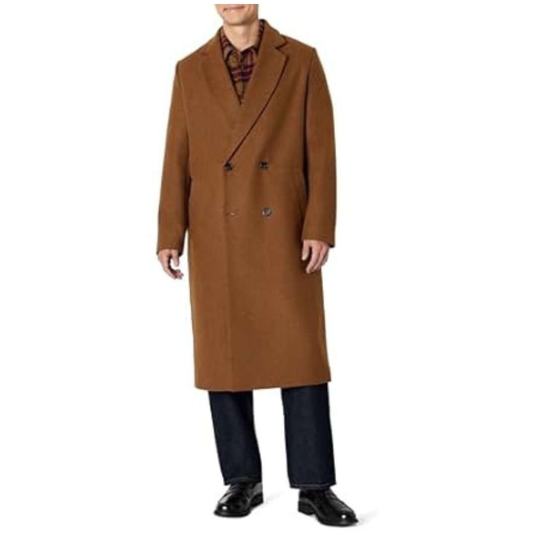 Amazon Essentials Men's Wool Blend Longline Topcoat (3 Colors)