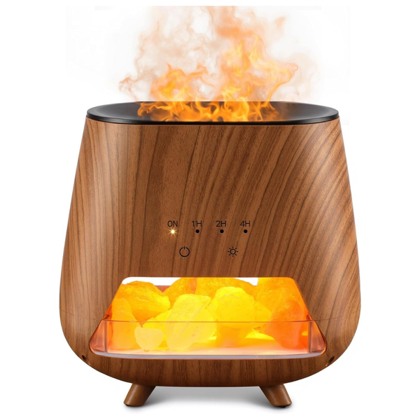 Essential Oil Diffuser Humidifier With Himalayan Pink Salt Rock