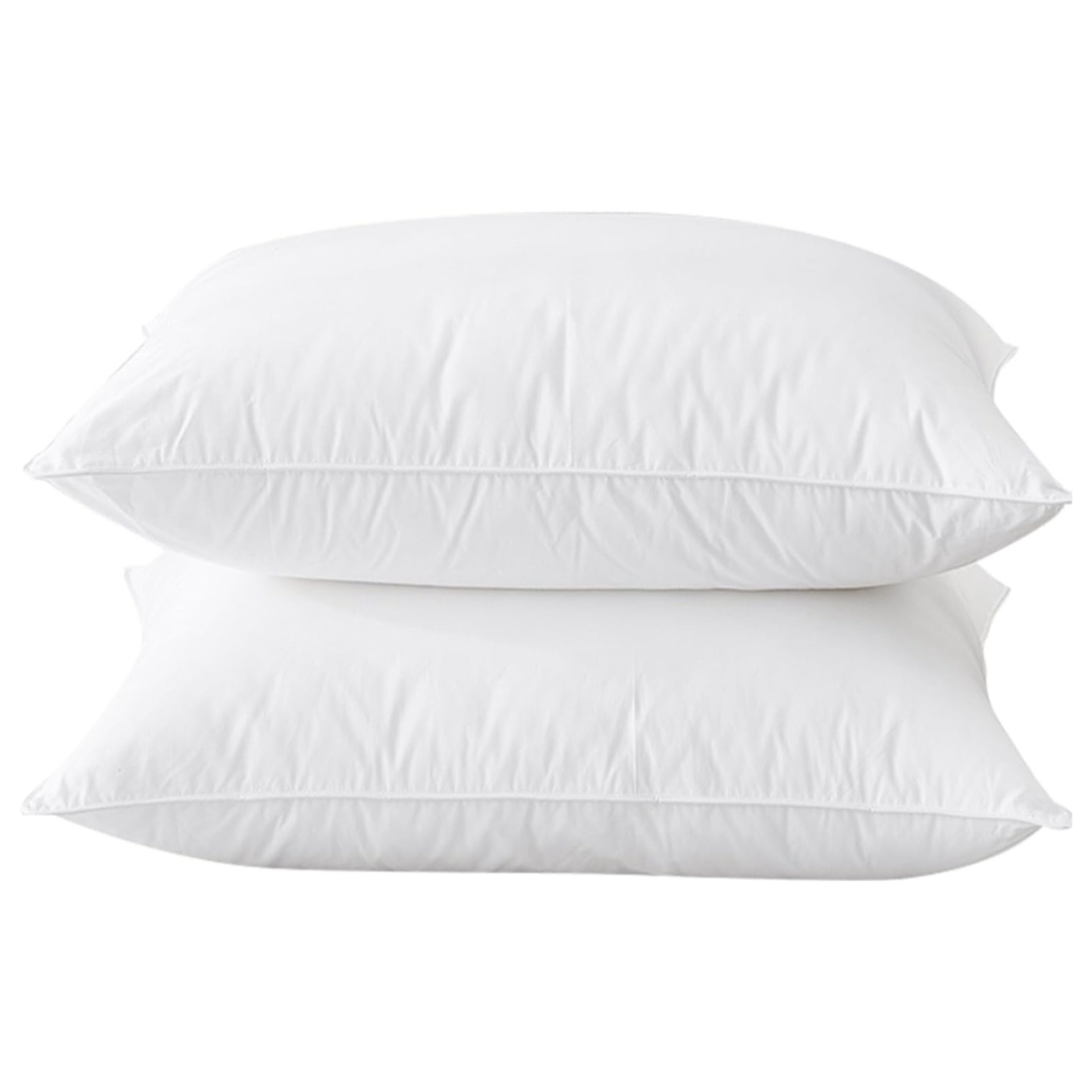 Set Of 2 Queen Size Goose Down Feather Pillows