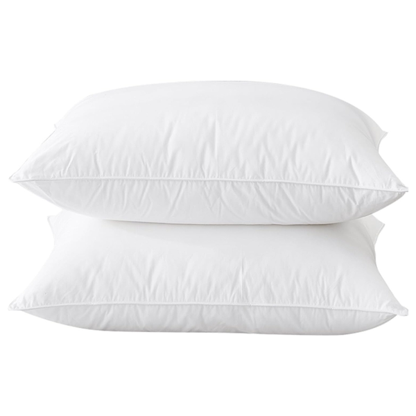 Set Of 2 Queen Size Goose Down Feather Pillows
