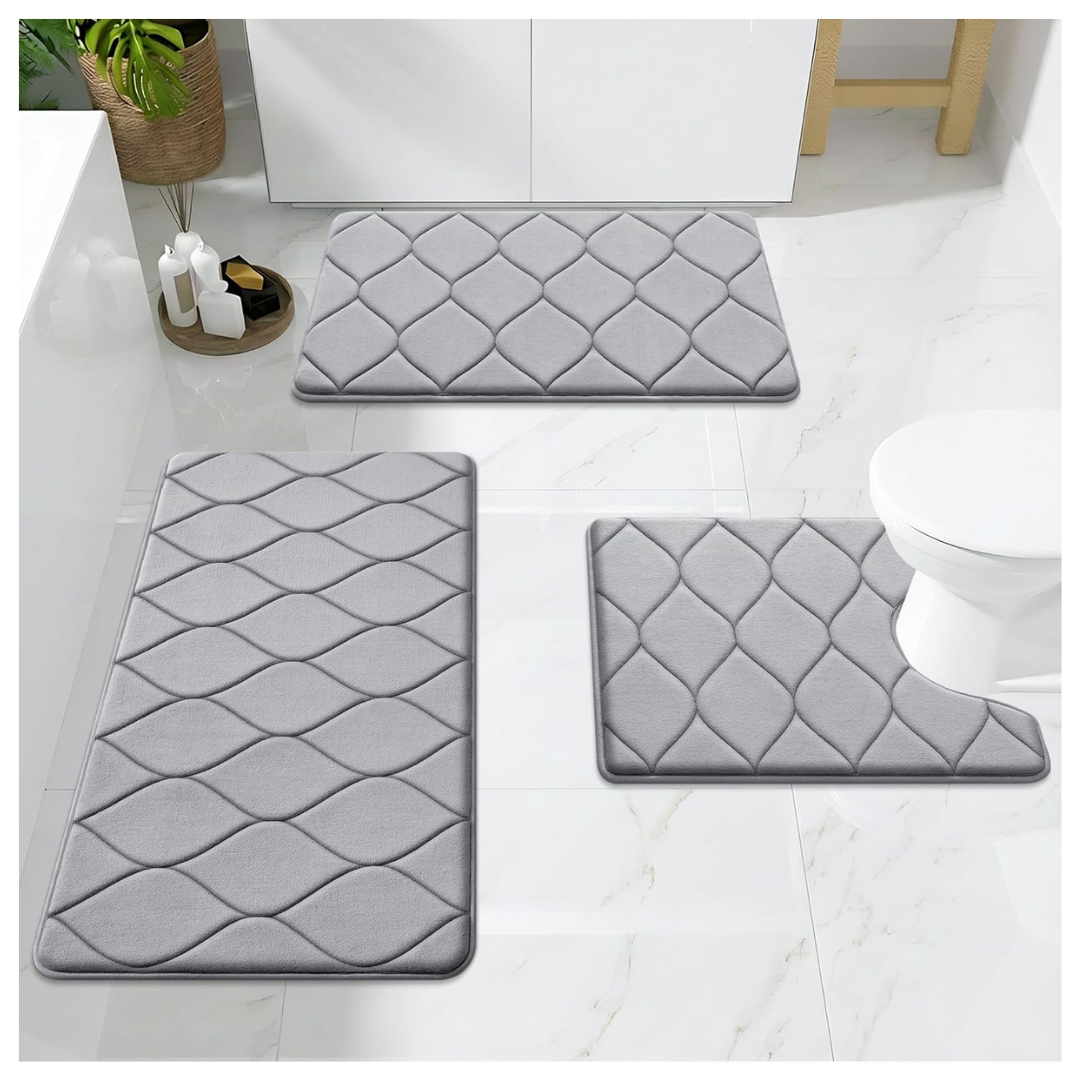 30" x 20" Smiry Ultra Soft Memory Foam Bath Mat