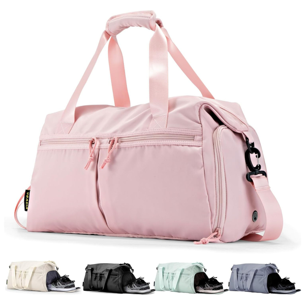 Unisex Weekender Duffel Bag With Shoe Compartment & Wet Pocket