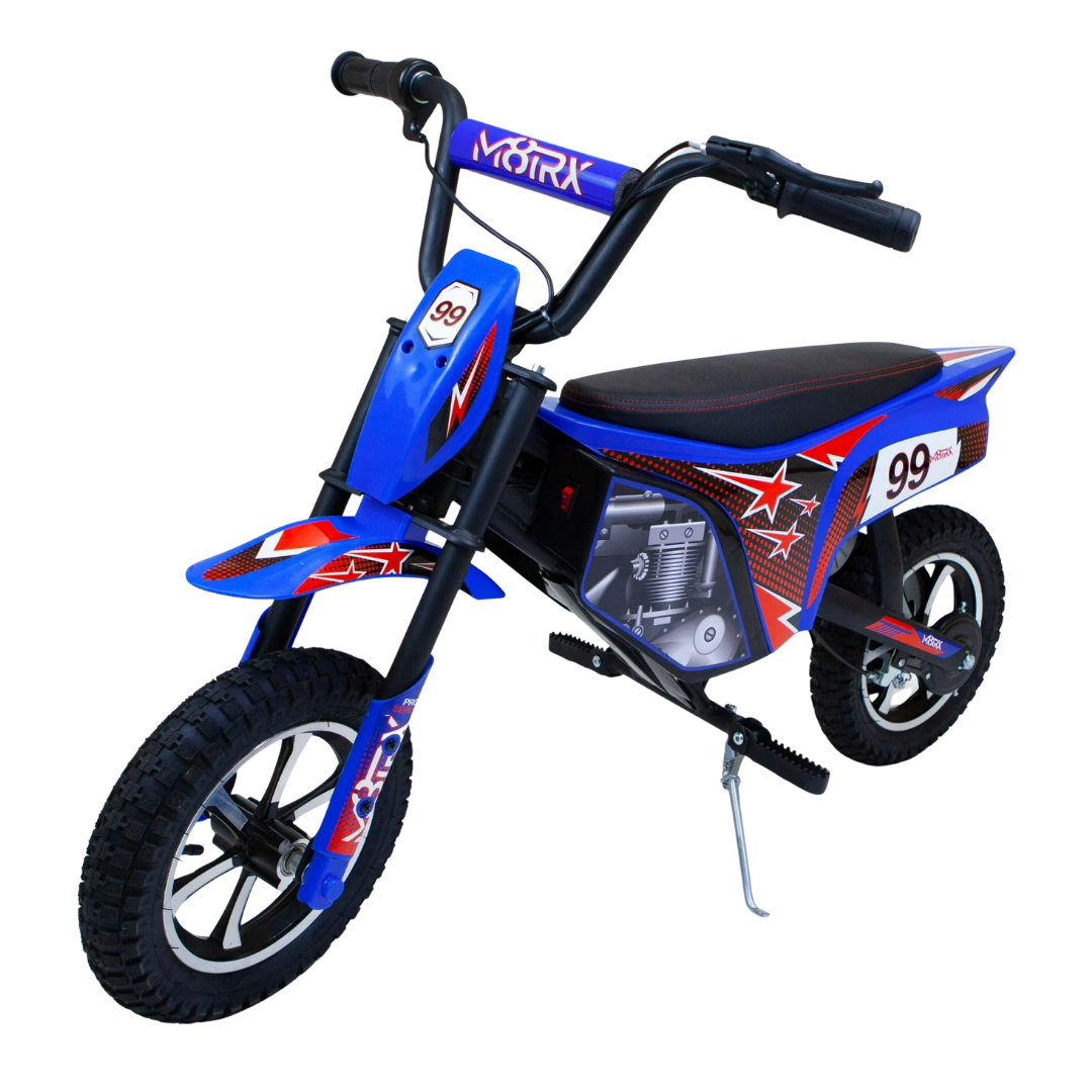 M8TRIX 24V Electric Dirt Bike For Kids And Teens (Blue)