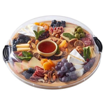 Build-A-Board Bamboo Cutting Board W/ 5 Compartments & Lid