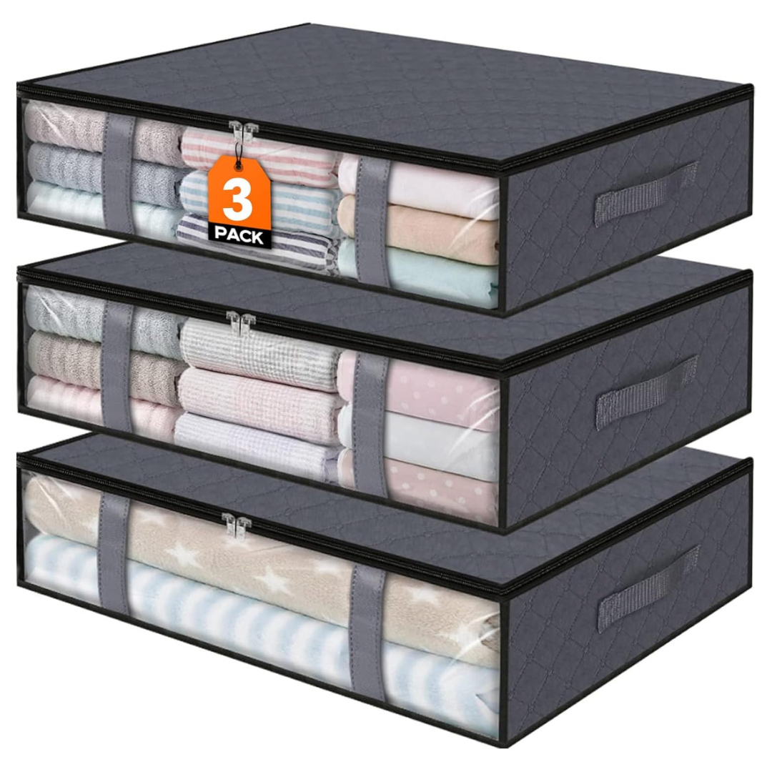 3-Pack StorageRight Foldable Blanket Storage Bags