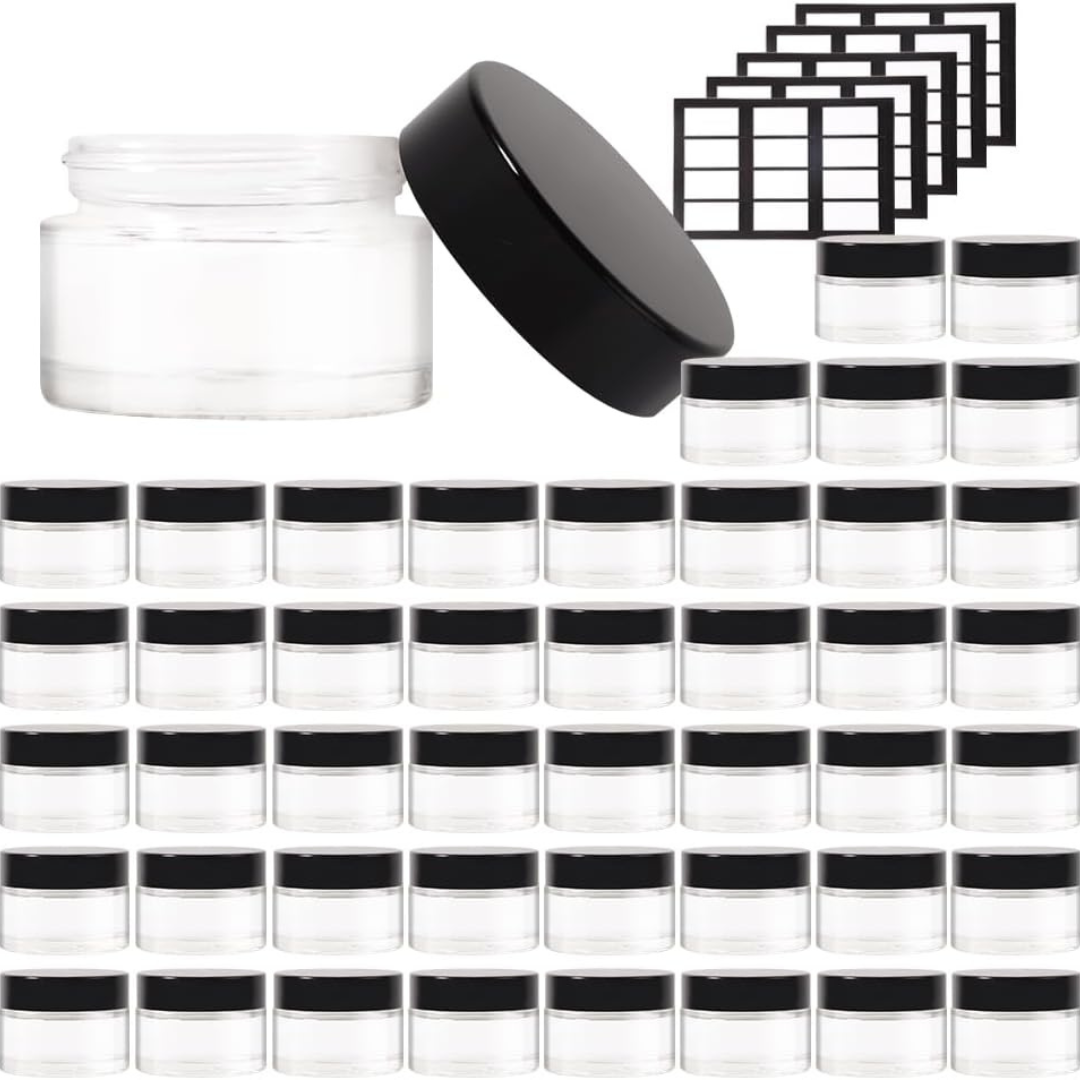 46-Pack 1oz Stellacare Glass Jars With Lids