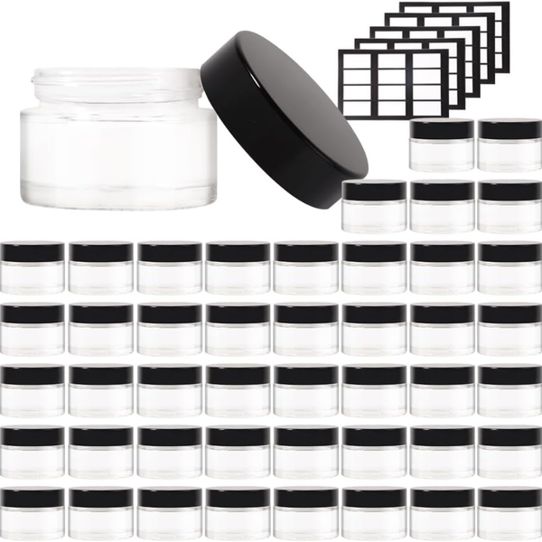 46-Pack 1oz Stellacare Glass Jars With Lids