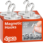 4-Pack 130 LBS Heavy Duty Magnetic Hooks