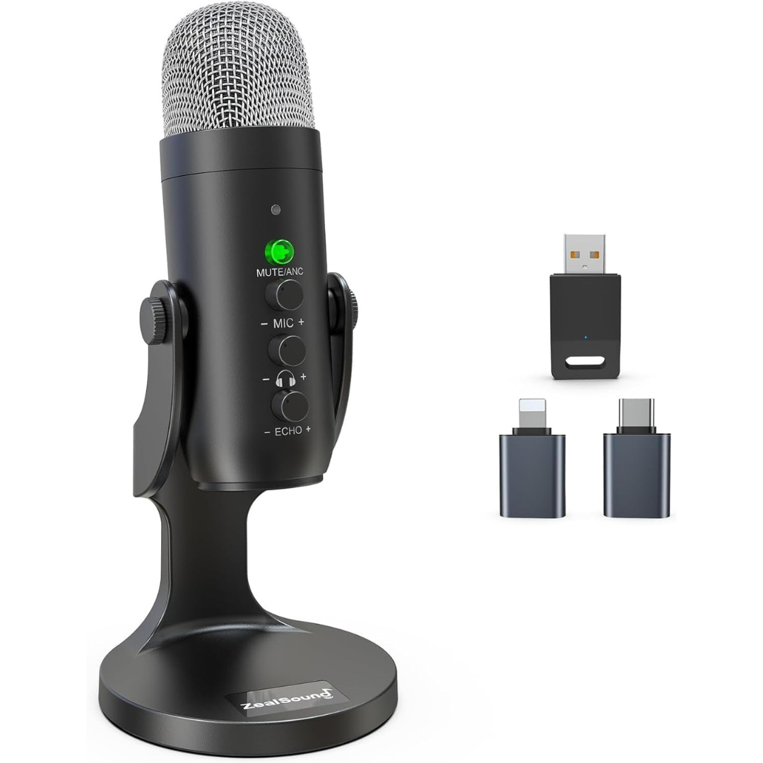 2.4GHz USB K66 Wireless Microphone W/ Mute, Echo & Gain Control
