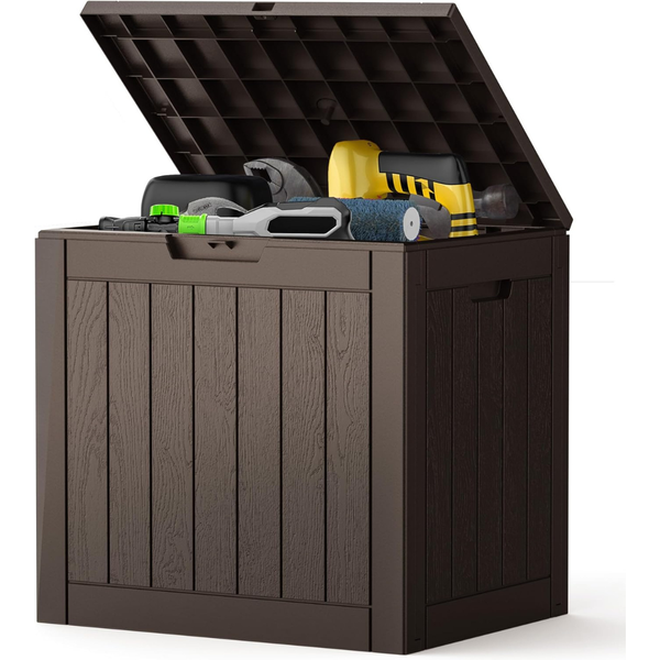 31 Gallon Weatherproof Resin Lockable Deck Box