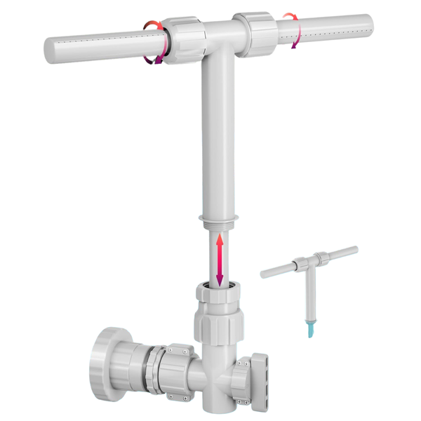 Dual Spray Pool Fountain With 360 deg. Adjustable Nozzle