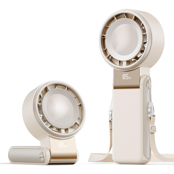 Shewind Portable 4000mAh Rechargeable 5 Speeds Handheld Mini Fan