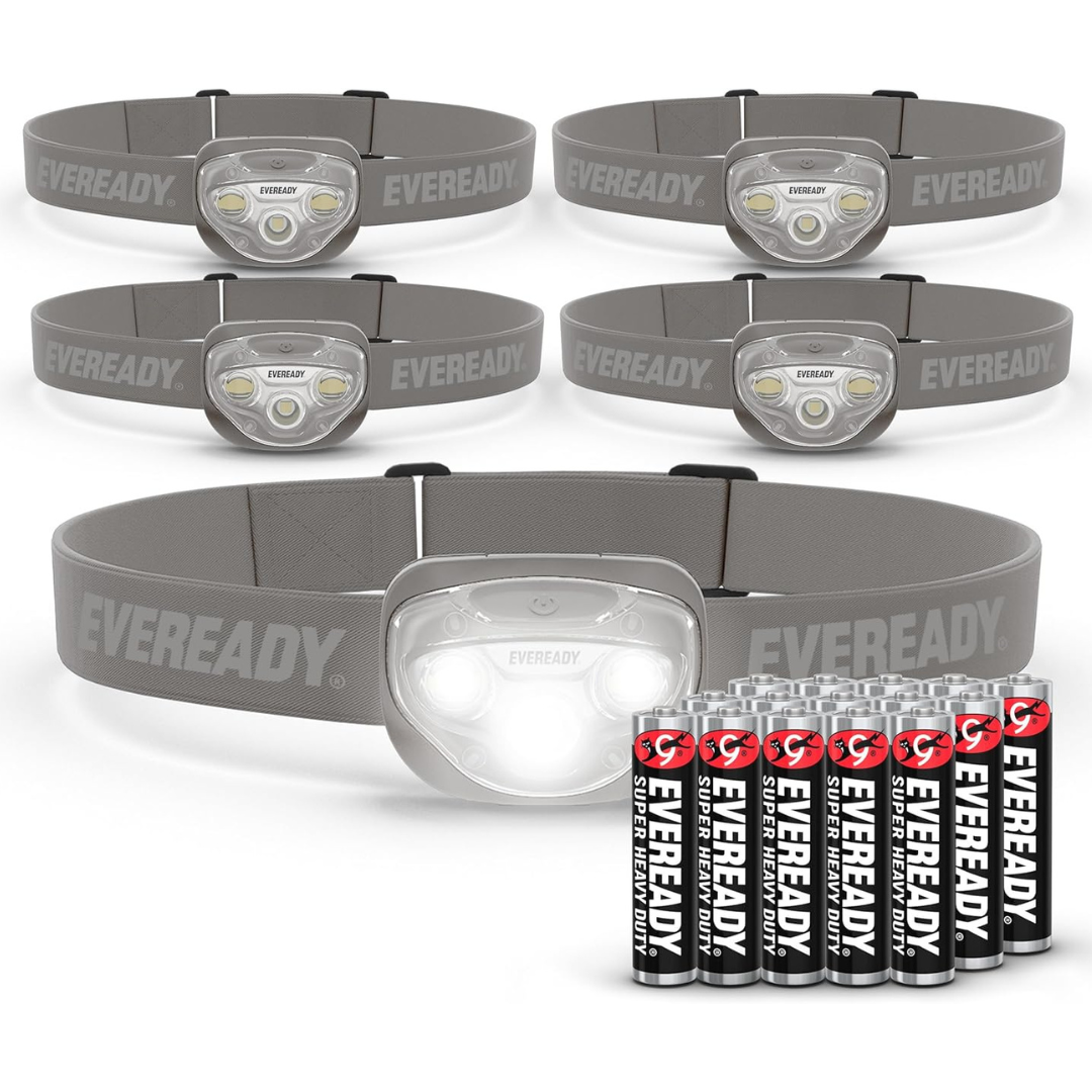 5-Pack Energizer Eveready Pro200 LED Headlamps