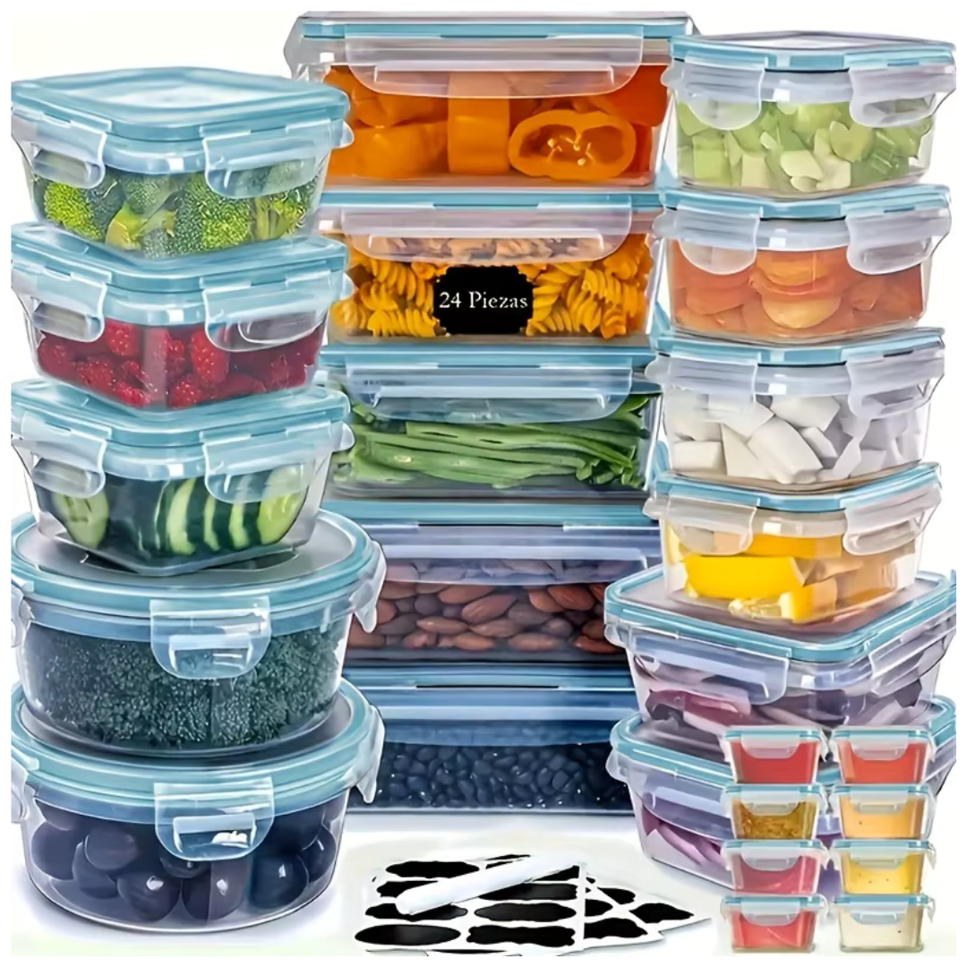 48-Piece BPA-Free Airtight Food Storage Containers with Lids
