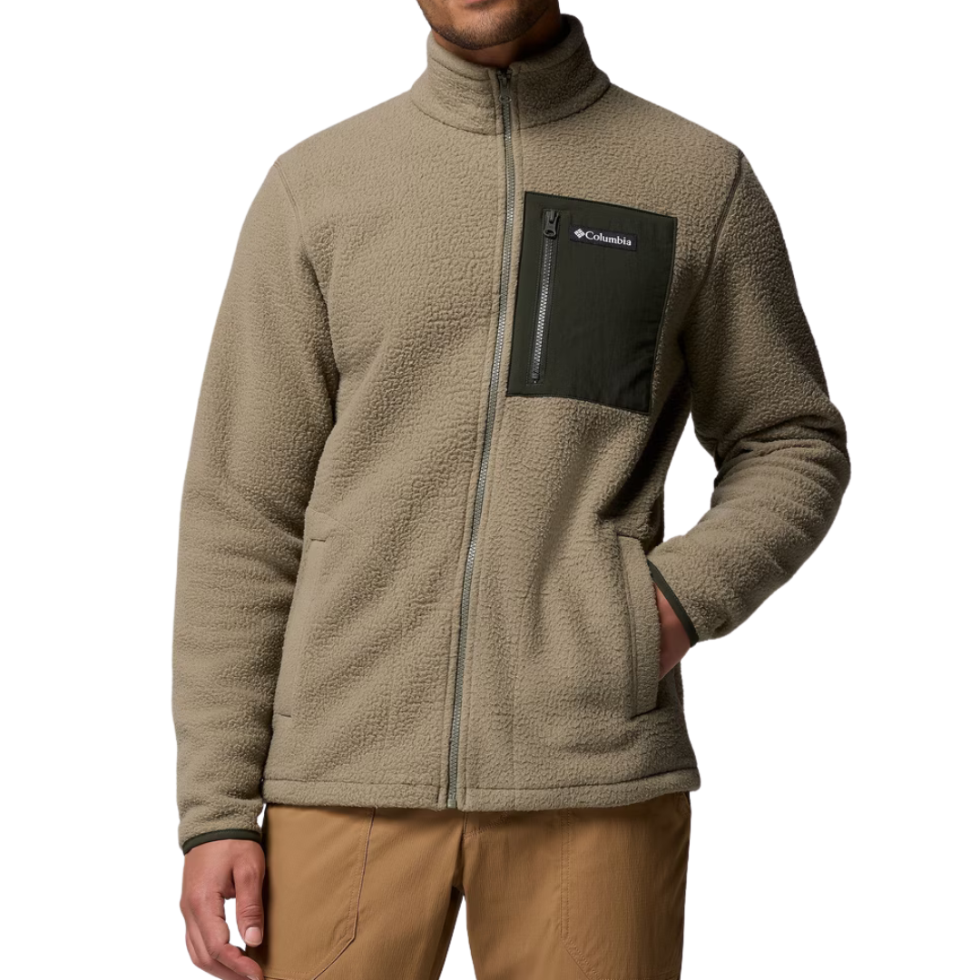 Columbia Mens Jasper Ridge Pebbled Full-Zip Fleece Jacket