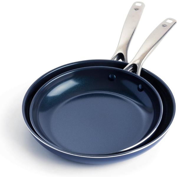 2-Piece Blue Diamond 9.5" & 11" Nonstick Frying Pan Skillet Set